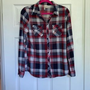 Red, white and blue flannel